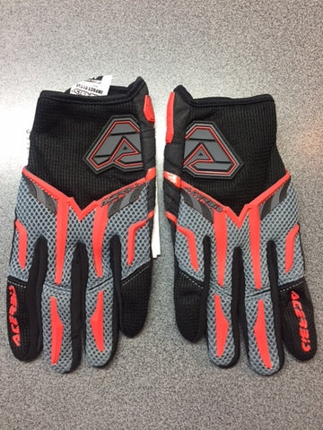 ACERBIS IMPACT GLOVES BLACK RED SMALL