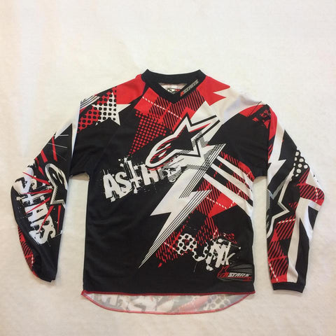 ALPINESTARS CHARGER JERSEY YOUTH BLACK RED LARGE